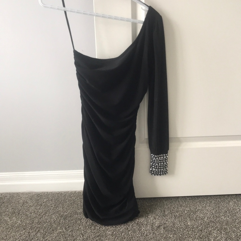 One shoulder fitted dress